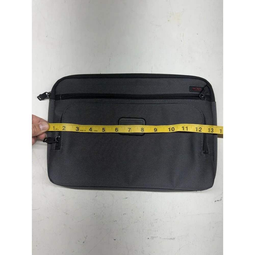 Tumi Alpha Nylon Tech Organizer Pouch Gray 13”x9” Tablet Sleeve Travel Work
